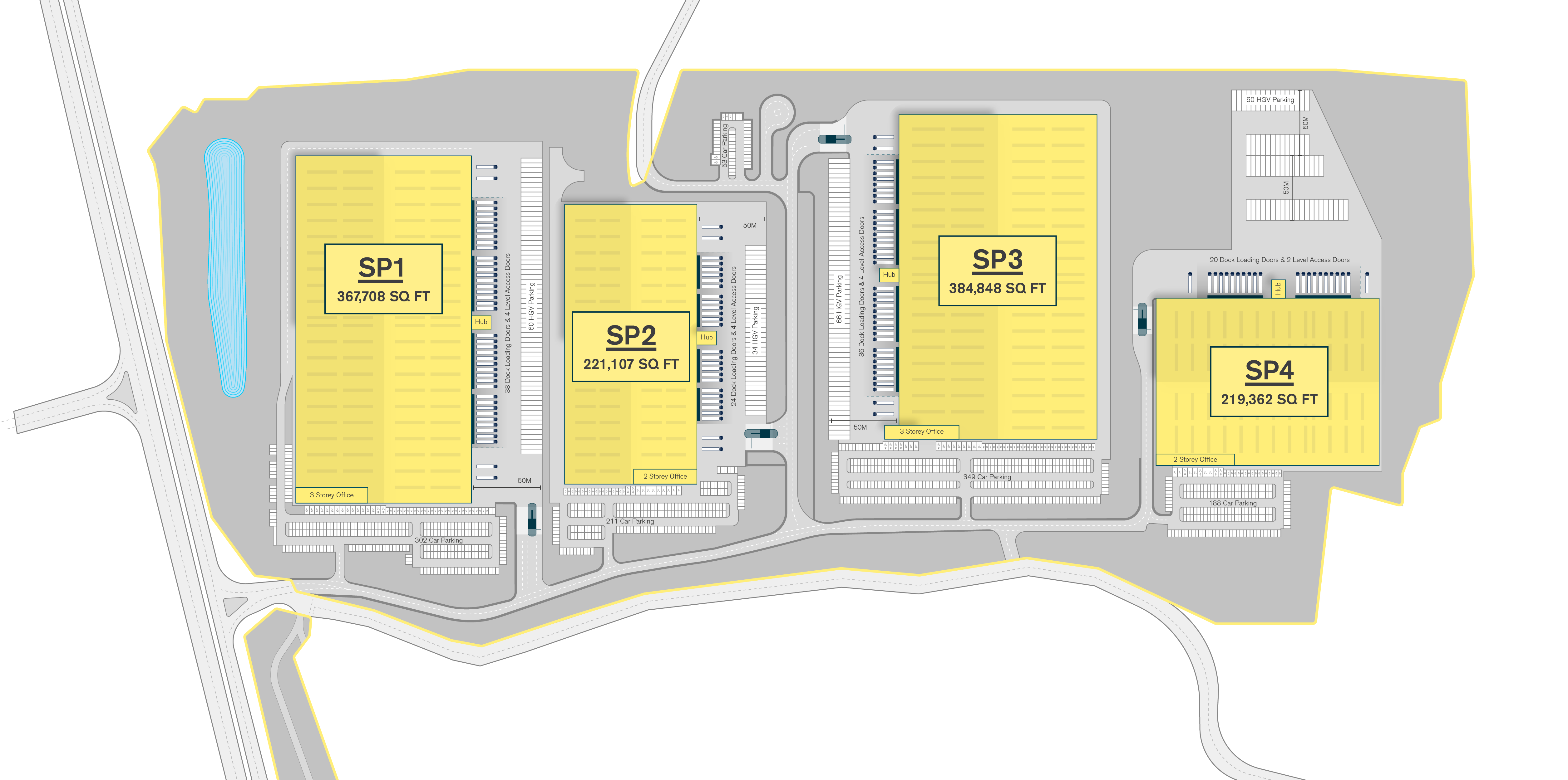 Masterplan Option 1 — 4 units